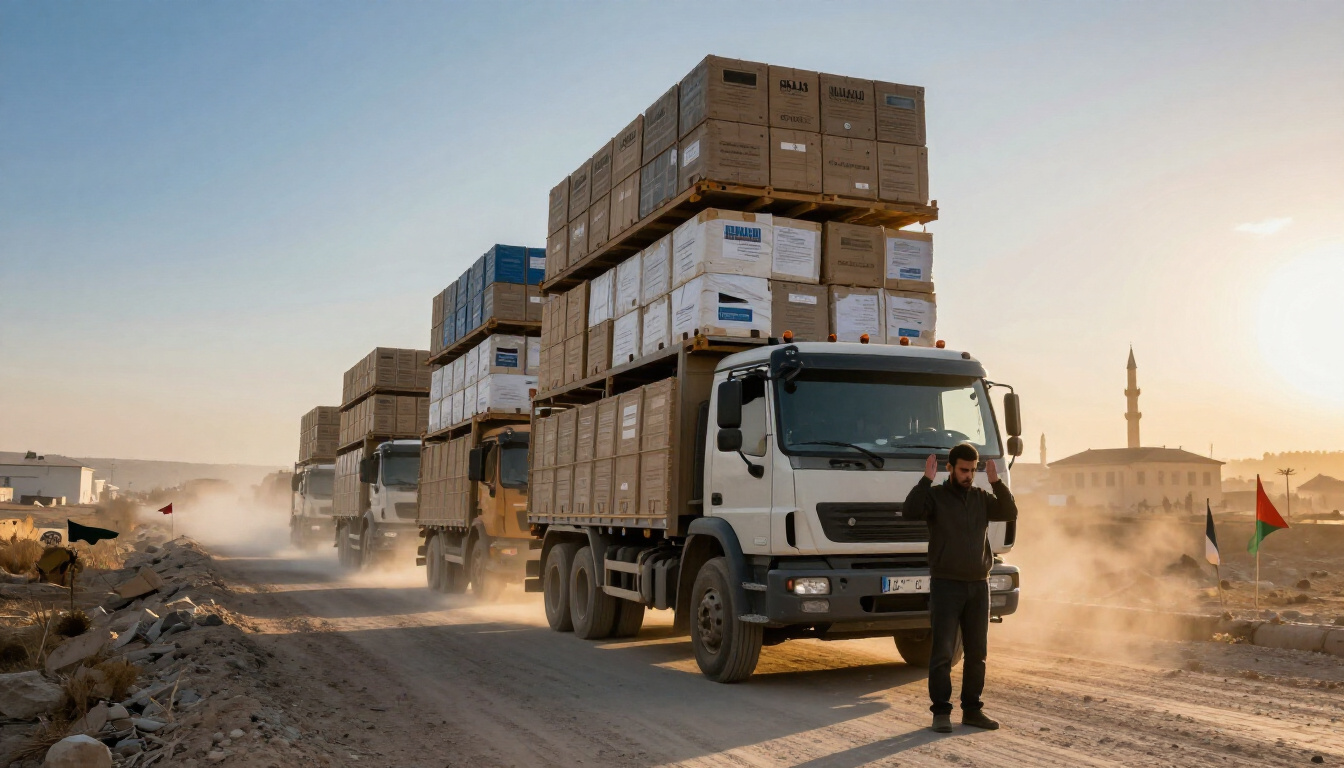 Şanlıurfa’dan Gazze’ye 4 Tır Yardım Dualarla Uğurlandı